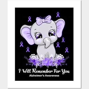 I Will Remember For You Brain Alzheimer's Awareness Posters and Art